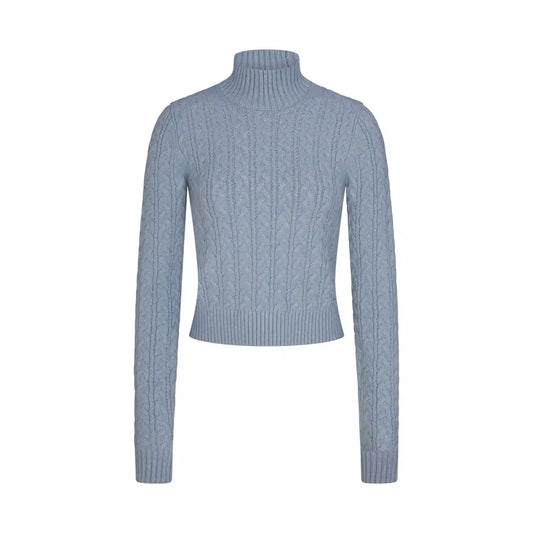 SWEATER KNIT CABLE TURTLENECK