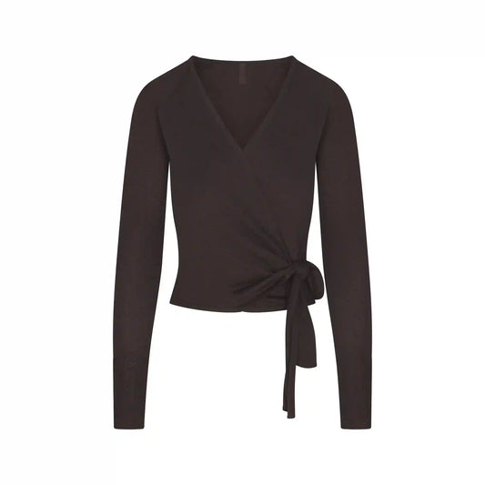 ESSENTIAL KNIT WRAP SWEATER
