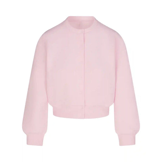 COTTON FLEECE SHRUNKEN CARDIGAN
