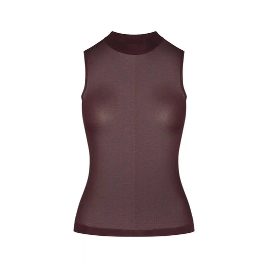 SLINKY KNIT MOCK NECK TANK