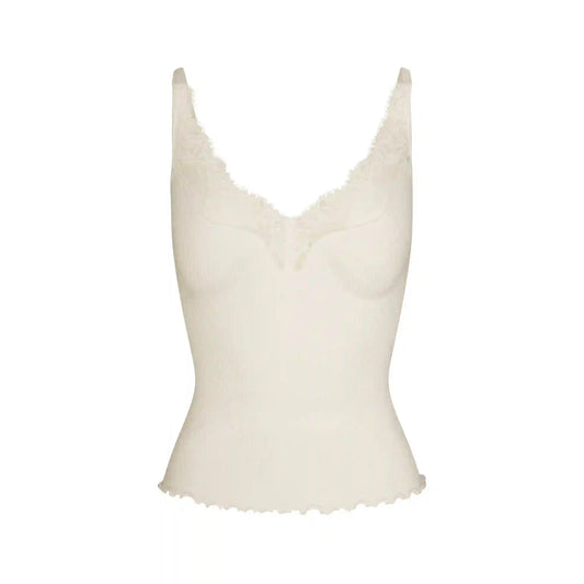 RIB KNIT LACE CAMI