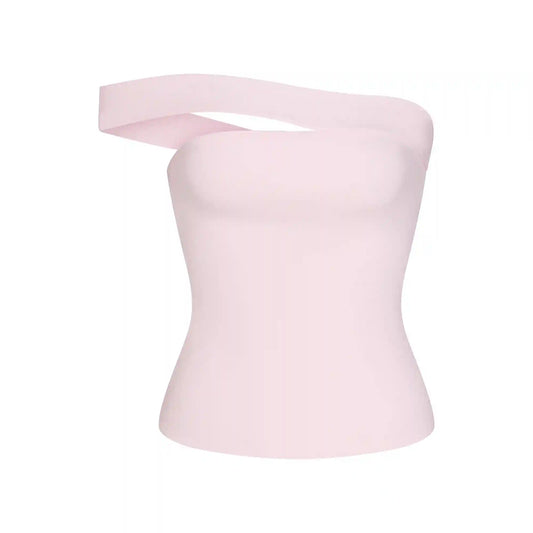 COTTON JERSEY ASYMMETRICAL TOP