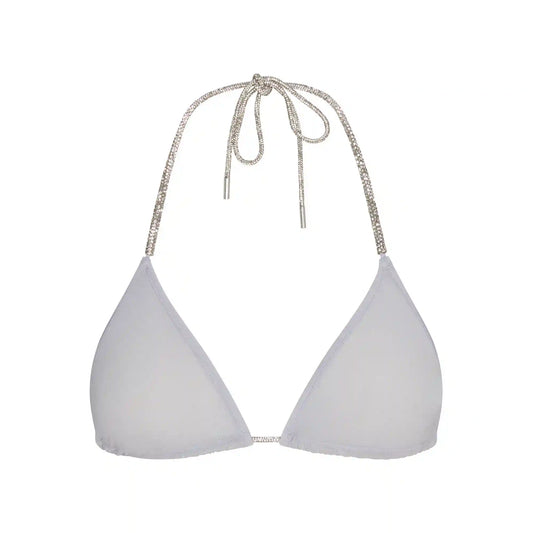 RHINESTONE KNIT TRIANGLE BRALETTE