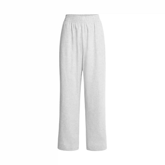 COTTON JERSEY WIDE LEG PANT