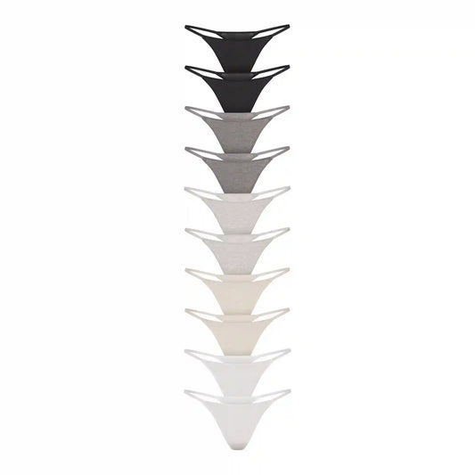 LIGHTWEIGHT COTTON STRING THONG 10-PACK