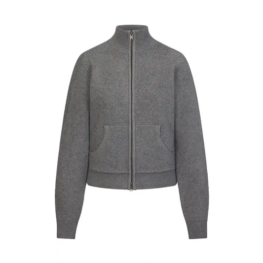 TEXTURED KNIT SHERPA ZIP UP