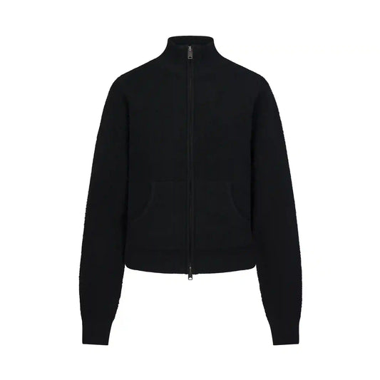 TEXTURED KNIT SHERPA ZIP UP