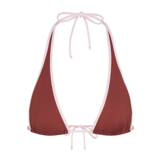 SIGNATURE SWIM HALTER PLUNGE BIKINI TOP
