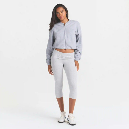 COTTON FLEECE BOMBER JACKET