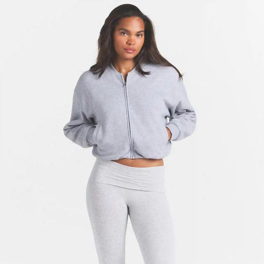 COTTON FLEECE BOMBER JACKET